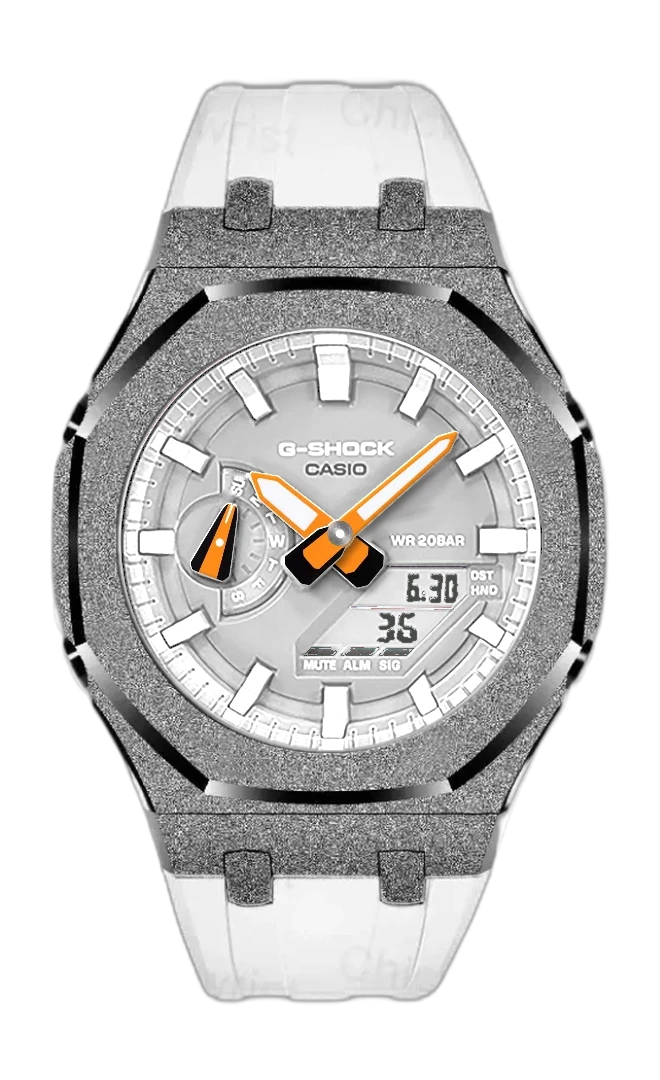 Classic CasiOak — white strap, white dial